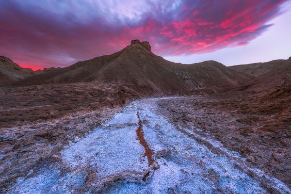 Ríos de Sal al Atardecer — Cordillera de la Sal, Atacama